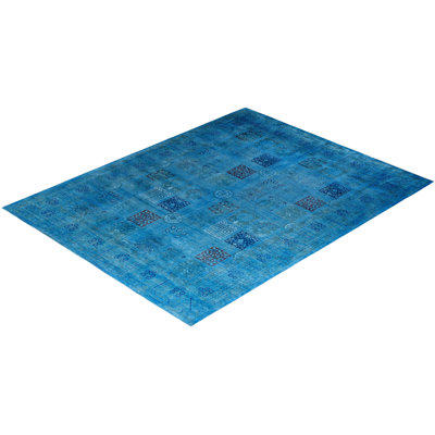 Klae One-of-a-Kind 8' 2" X 10' 5" New Age Wool Area Rug Blue