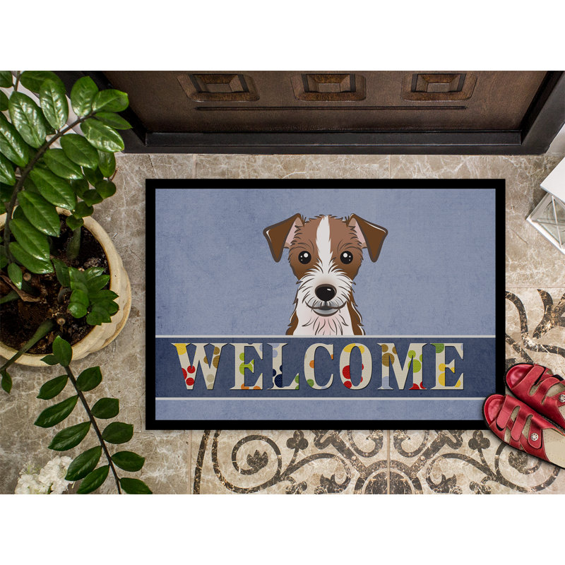Tapis de porte extérieur antidérapant Wardner Welcome, Rectangle 1 pi 6 po x 2 pi 3 po