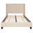 Aluino Tufted Upholstered Platform Bed w/ Accent Nail Trimmed Extended Sides-678480899-678480902