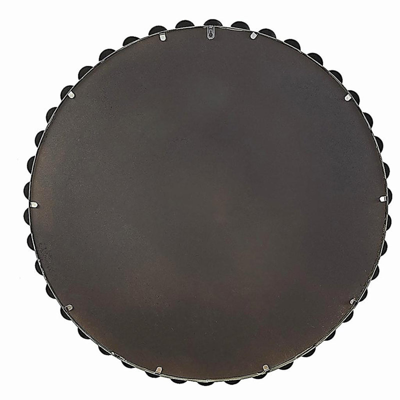 Miroir mural rond 36 po, Argent