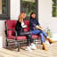 Chaise berçante d'extérieur en métal avec coussins-2095077274-2107773419