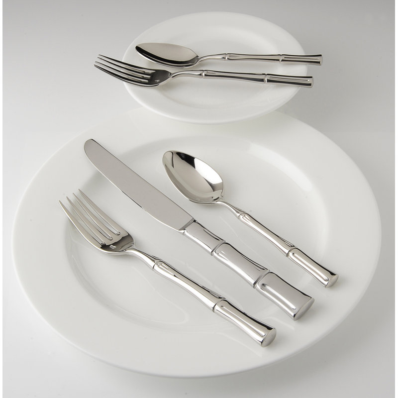 Royal Pacific 5 Piece 18/10 Stainless Steel Flatware Set, Service for 1