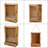 Shadow Box Frame , Drawer With Cork Back, Rustic Brown Wood With Polished Glass For Wall And Tabletop, Sturdy Memory Display Case