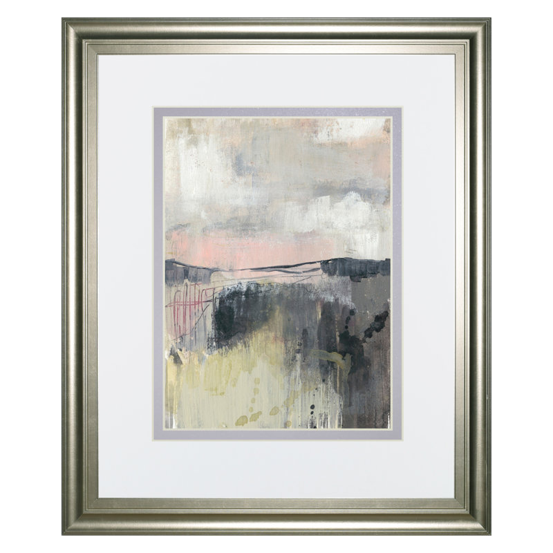 Blush Horizon Wall Art - 34" x 40" - Silver Frame
