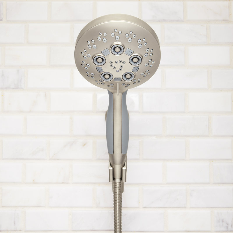 Rio Multi Function Handheld Shower Head, Brushed Nickel, 2.0 GPM