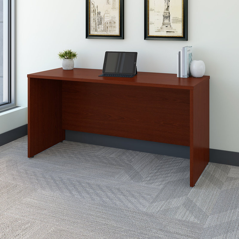 Coquille de bureau Series C, Acajou, H 30 po x l 60 po x P 24 po