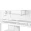 Lit mezzanine double avec escalier, lit mezzanine double en métal avec garde-corps haute et en forme de maison, lit mezzanine haut avec garde-robe