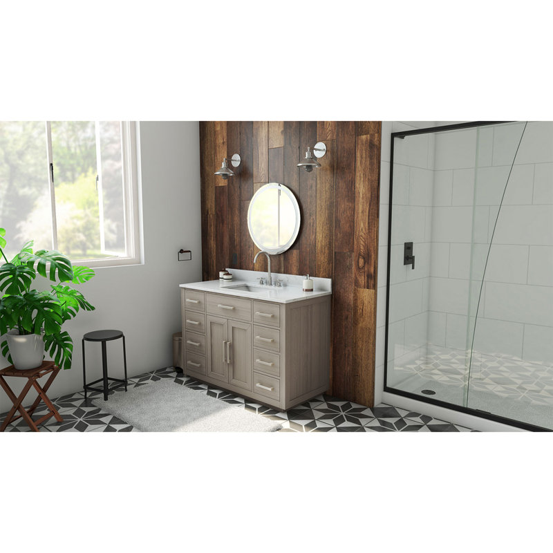 Dexterity 48" Single Bathroom Vanity Set, Gray Oak