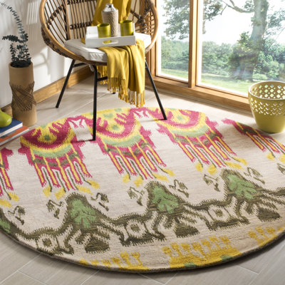 Tapis ikat en laine touffeté à la main Kline