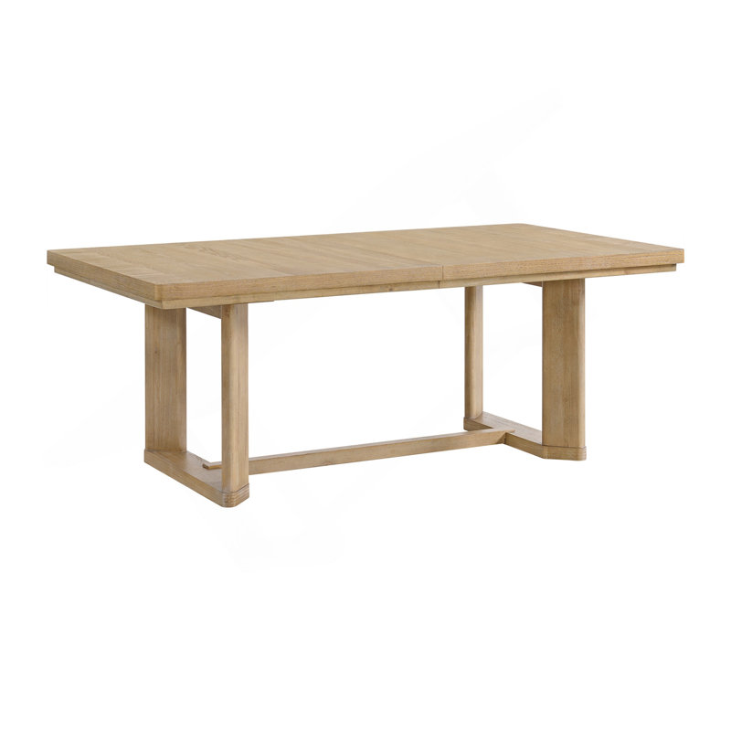 Table brune à tréteaux avec feuille