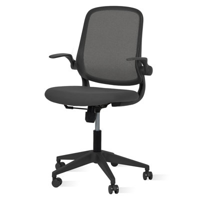 Chaise de bureau ergonomique en filet, chaise de bureau pivotante avec accoudoirs pivotants rabattables
