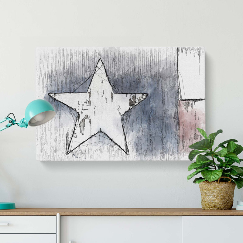 Flag of Texas in Abstract - Wrapped Canvas, 60cm H x 91cm W x 3cm D