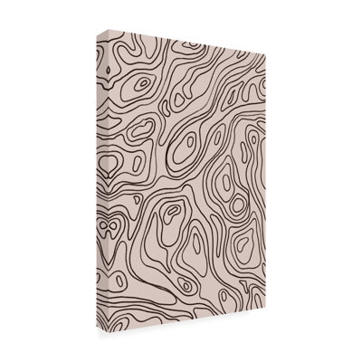 Larresha Iso Lines Pattern by X1 Brand  Wrapped Canvas Print