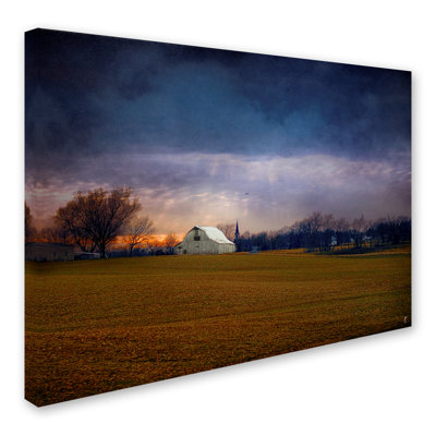 Vidur 'Missouri Barn at Sunset' Photographic Print on Wrapped Canvas