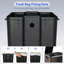 Stainless Steel Step On Multi-Compartment Rubbish & Recycling Bin - 60L-1128570964