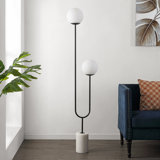 Clancy 68'' Black/White Novelty Floor Lamp