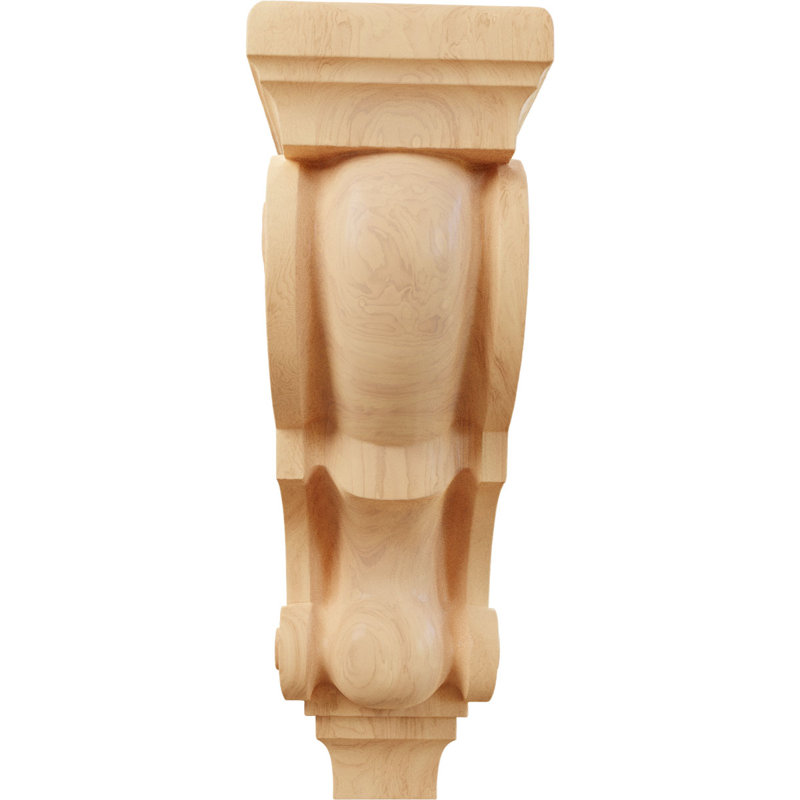 Très grand corbeau en bois traditionnel, Cerisier, H 18 po x l 6 po x P 7,5 po