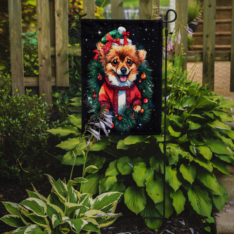 Drapeau de jardin en polyester à 2 faces, H 15,5 po x l 11,25 po