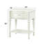 Table de chevet S de couleur transitionnelle, 1 tiroir de rangement, miroir à bord biseauté incliné, miroir ovale sur la base, 40 lb de poids, 23 po de largeur, 16 po de profondeur, 26 po de hauteur, table de chevet avec support