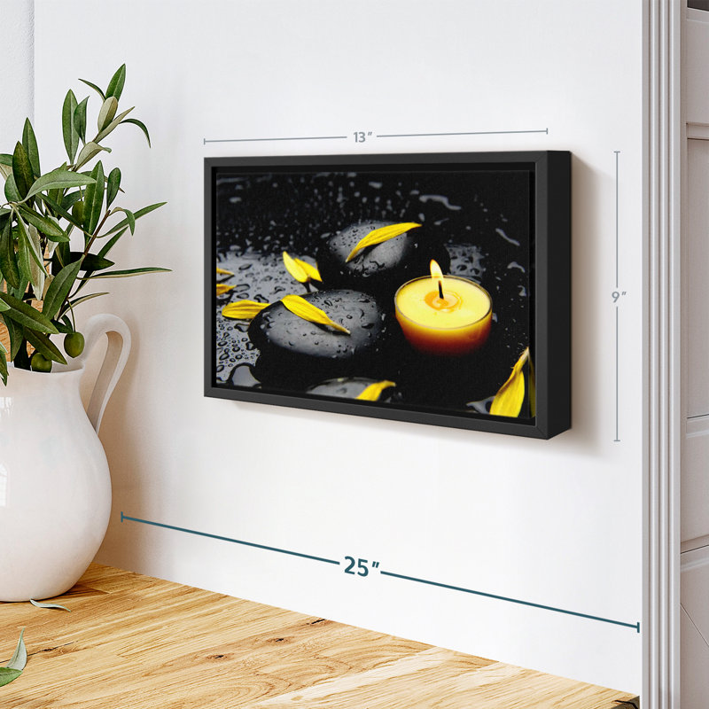 Impression sur toile Zen Dewy Candle, H 9 po x l 13 po
