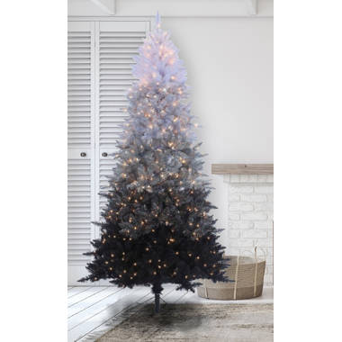 pre lit ombre christmas tree