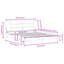 Structure de lit vidaXL avec DEL sans matelas Hvar gris foncé - tissu de 192 x 203 cm