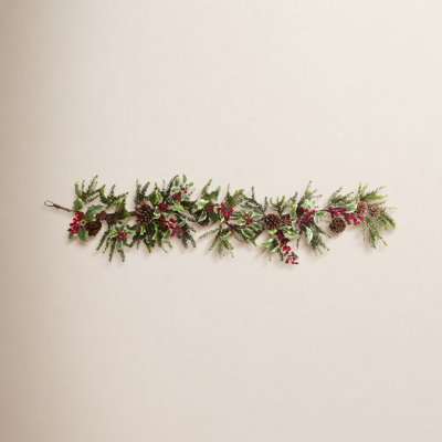 54'' in. Faux Holly Garland