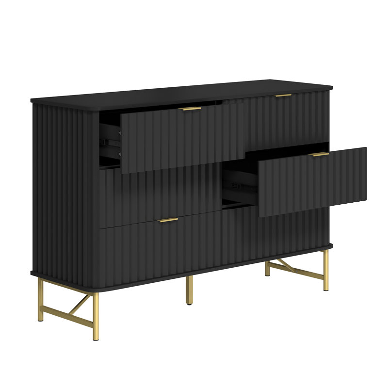 Barberton 6 - Drawer Accent Chest, Black