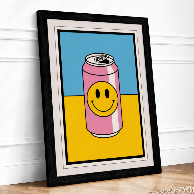 Smiling Can Pop Art - Print, Black, A3 - 42.0 x 29.7 cm