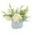 Spring Centerpiece with Hydrangeas, Eucalyptus and Heather