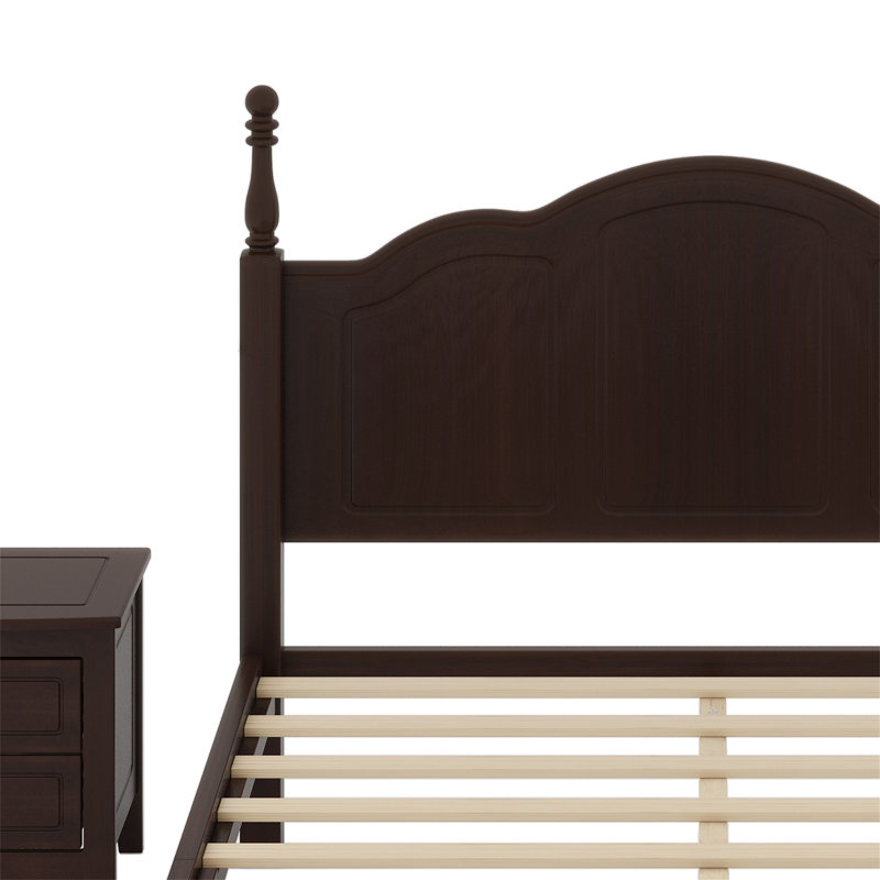 Dhruvan Panel Storage Bed, Full , Dark Walnut