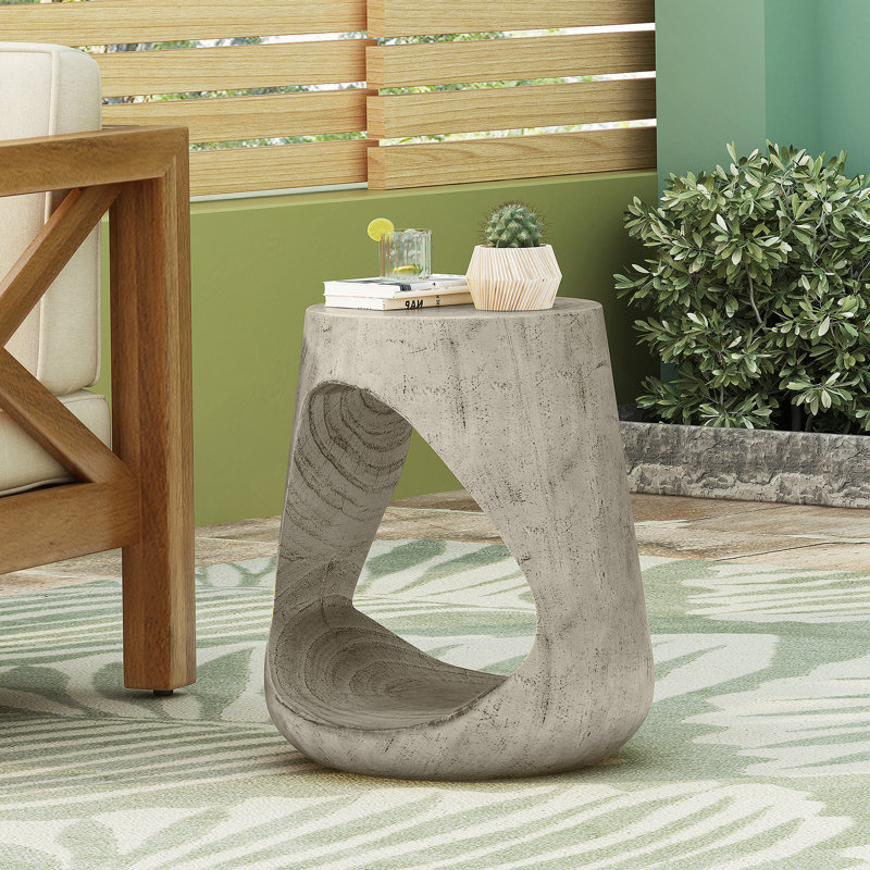 Table d'appoint, texture semblable au bois, 26.57, Noir
