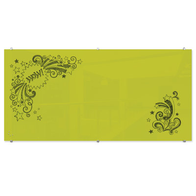 Mooreco Lime Glass Magnetic Whiteboard 4x8
