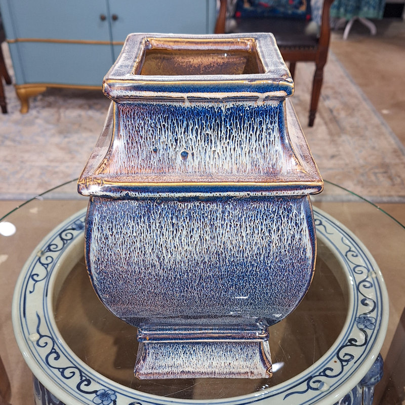 Porcelain Vase Run Glaze
