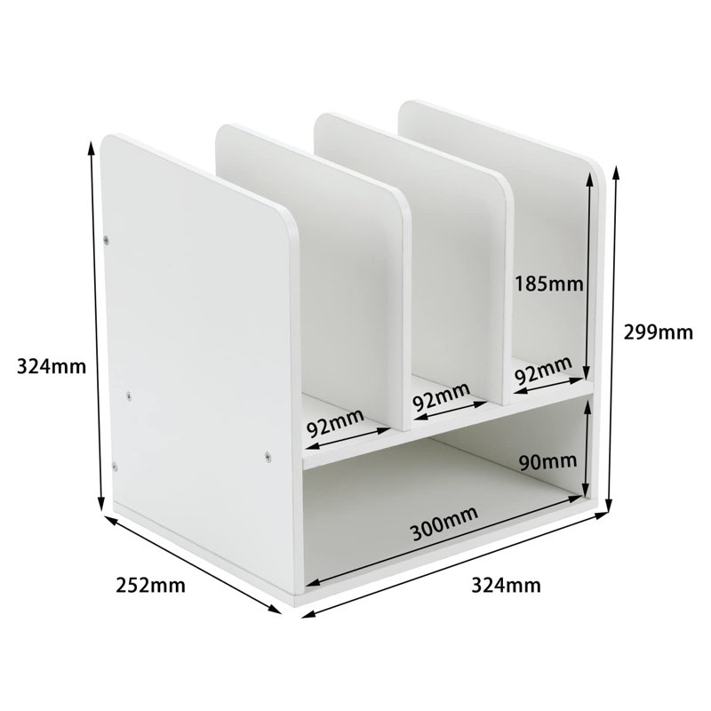Kleban Wood Magazine Holder, White