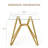 35.4-Inch Square Tempered Glass Dining Table, Suitable For 2-4 People, Space-Saving Small Kitchen Dining Table, Equipped With Sturdy Metal Table Legs,Suitable For Dining Room, Living Room,Gold