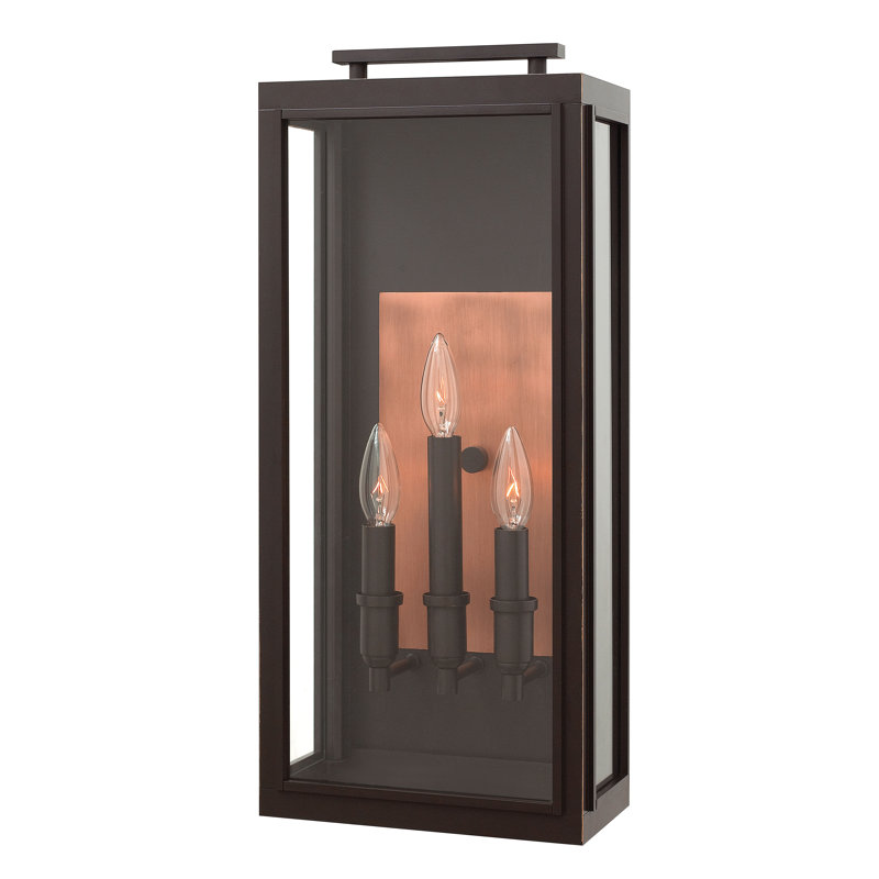 Sutcliffe 3-Light Outdoor Wall Lantern, Oil Rubbed Bronze, No Bulb