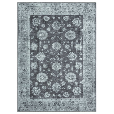 Savannah Washable Gray Area Rug