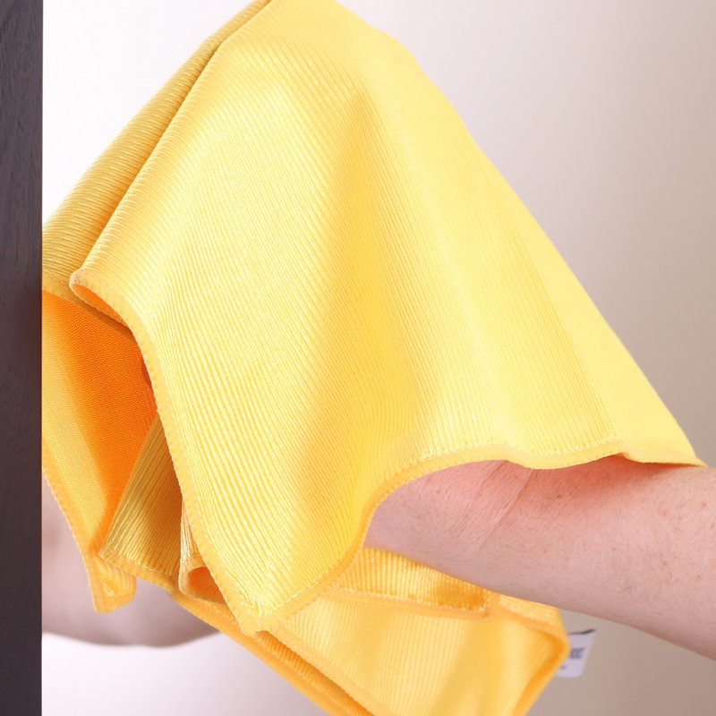 Smart Choice Shiny Glass Cleaning Cloths 16x16 (Pack of 12), Gold
