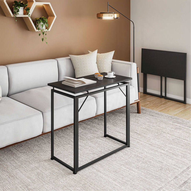 31.5 In. Folding Desk For Small Spaces, No Assembly Required, Black