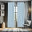 Ikat Window Curtains, Nautical Inspired Semi-Sheer, with Rod Pocket, Single Curtain Panel-45076178