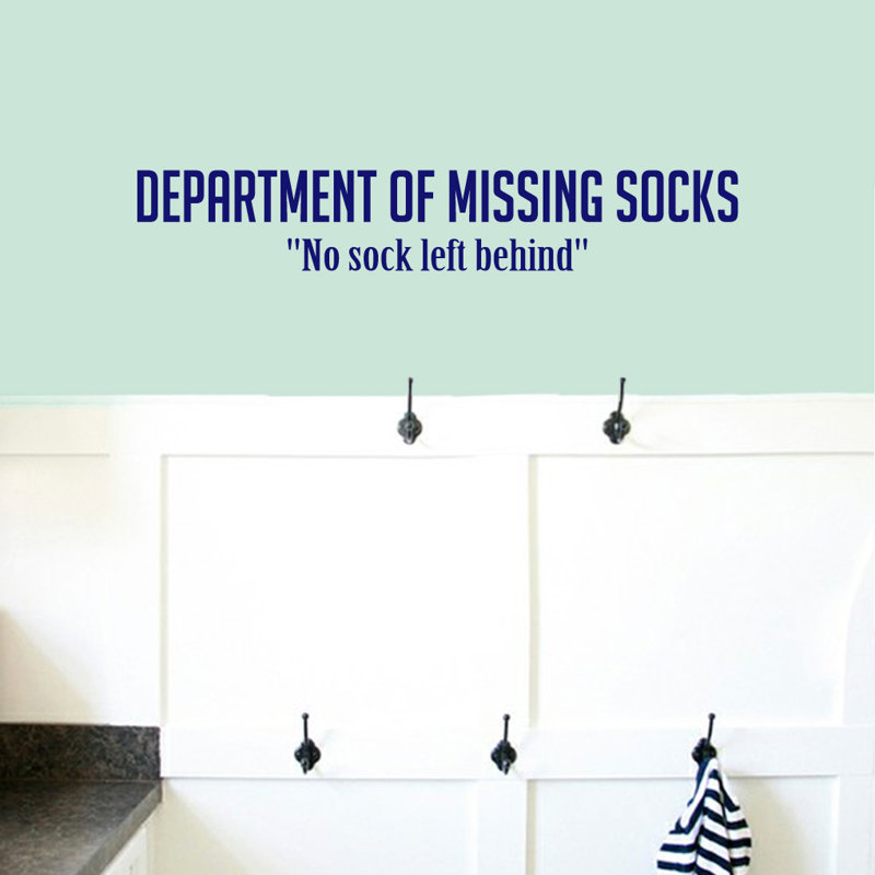 Décalcomanie murale ministère du service de socks manquant, Bleu marine