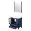 Navy Blue 30 In. Wide Bath Vanity Upgrade With White Ceramic Countertop Layer, 28 Captivating Mirror, Soft - Shut Compartment Design, And Substantial Storage Featuring Top, Closing Drawers, Ample-532538521