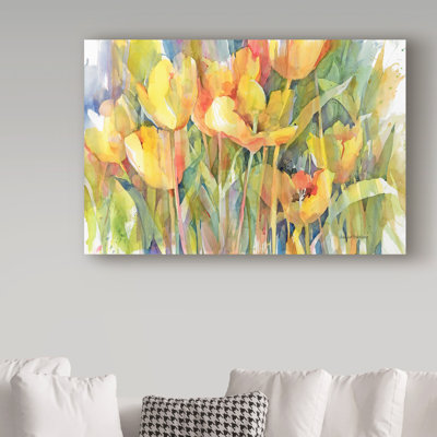 Mattox 'Golden Group' Watercolor Painting Print on Wrapped Canvas