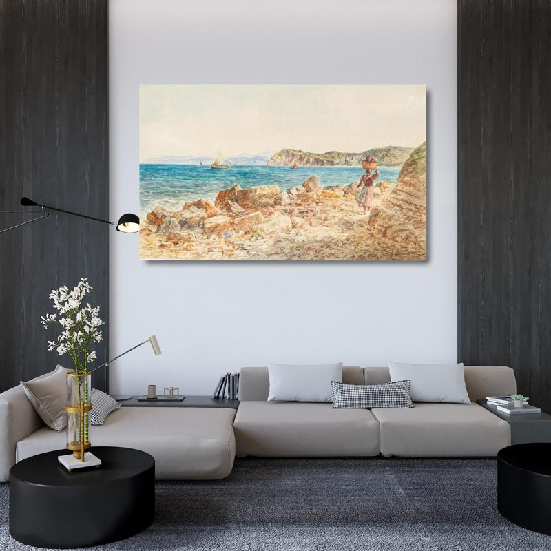 «Coastal Motif Durazzo» par Anton Perko, reproduction d'art sur toile tendue avec châssis, H 48 po x l 33 po