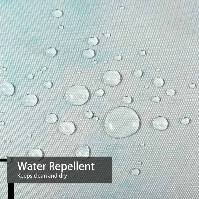 Rideau de douche avec 12 crochets aquarelle, L 72 po x l 78 po