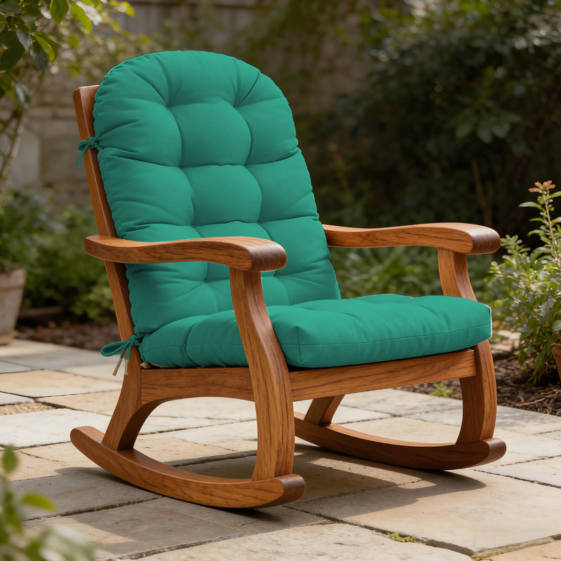 Thick  Adirondack Chair Cushion, High Back Patio Cushions, 1, Lake Blue