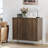 Sideboard Buffet With Storage, Mid-Century Modern Style Storage Cabinets, Walnut Sideboard For Living Room, Dining Room, Entryway, Hallway, Kitchen