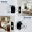 Cielsa Dawn Glass Door Knobs Interior with Lock, Crystal Door Knobs (Matte Black, Privacy，3pack-Set)
