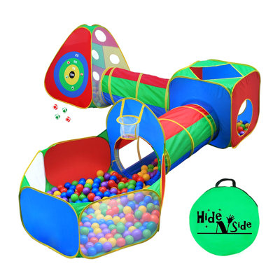 Hide N Side 96'' W x 112'' D Indoor / Outdoor Polyester Pop-Up Play Tunnel